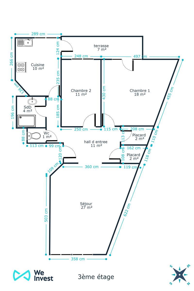 Photo 4 sur 4 pour Appartement de deux chambres à Schaerbeek